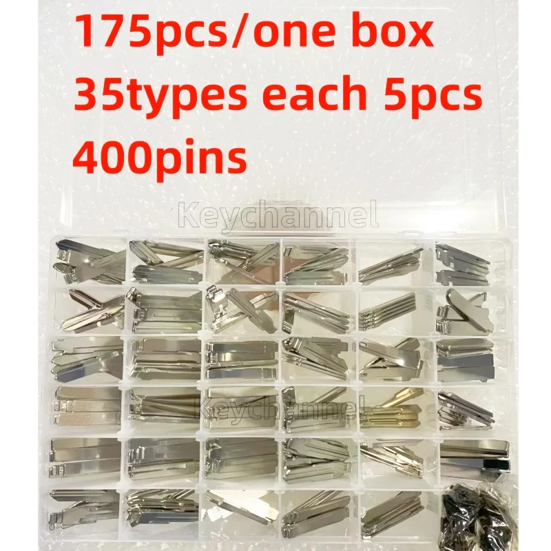 

175pcs Car key Blade One Box KD Key Blank HU66 Toy43 SIP22 Key 35 Types 5pcs each for KEYDIY VVDI Xhorse JMD Remote With 400pins