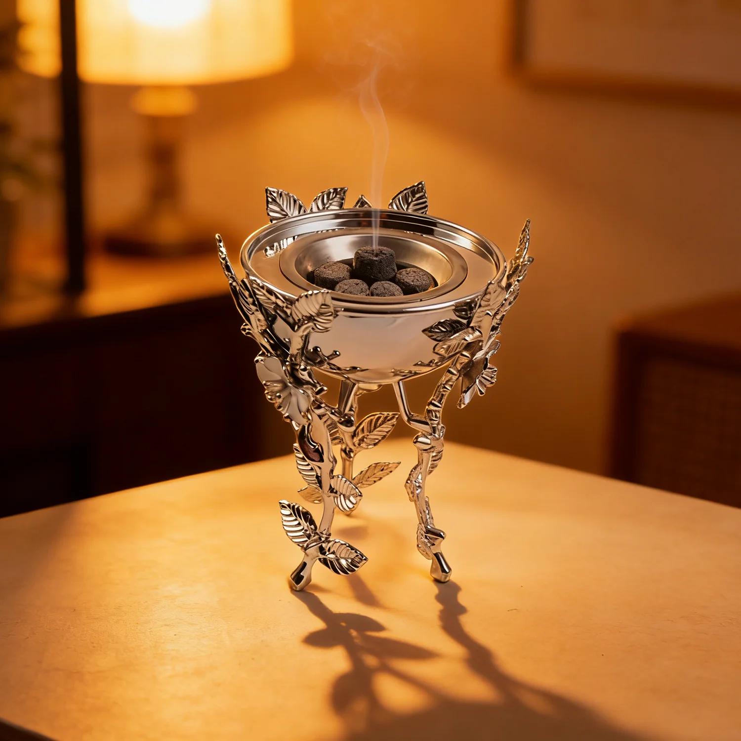 Luxury Arab Style Mabkhara Bakhoor Burner Two-Piece Set Floral Home Decor Aromatic Diffuser Gift for Home And Living