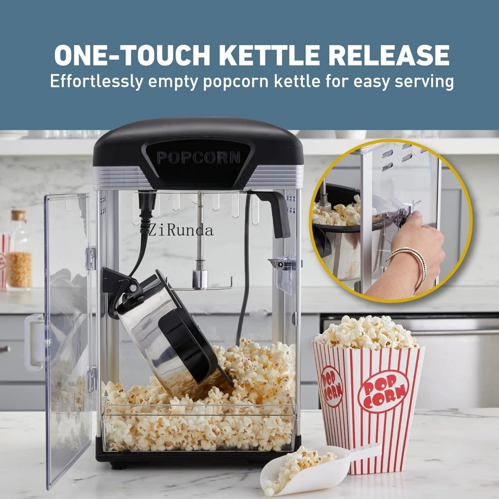 4 кв. Машина для приготовления попкорна, машина для приготовления попкорна для гурманов с чайником с антипригарным покрытием, машины для приготовления попкорна