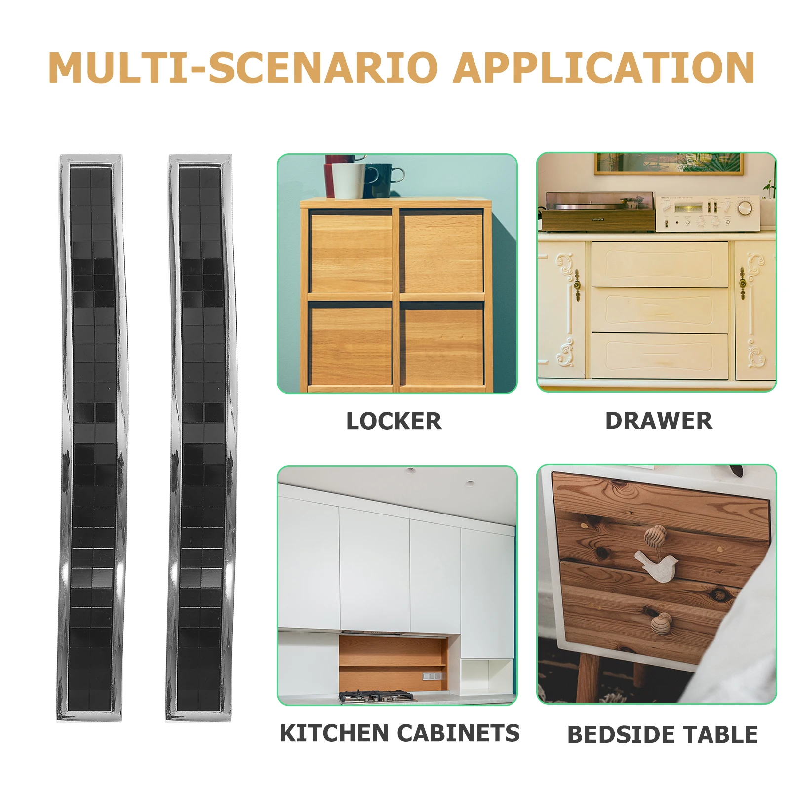 

8pcs Drawer Handles Cabinet Pulls Zinc Alloy Kitchen Cupboard Wardrobe Door Hardware Replacement Handles For Furniture Closet