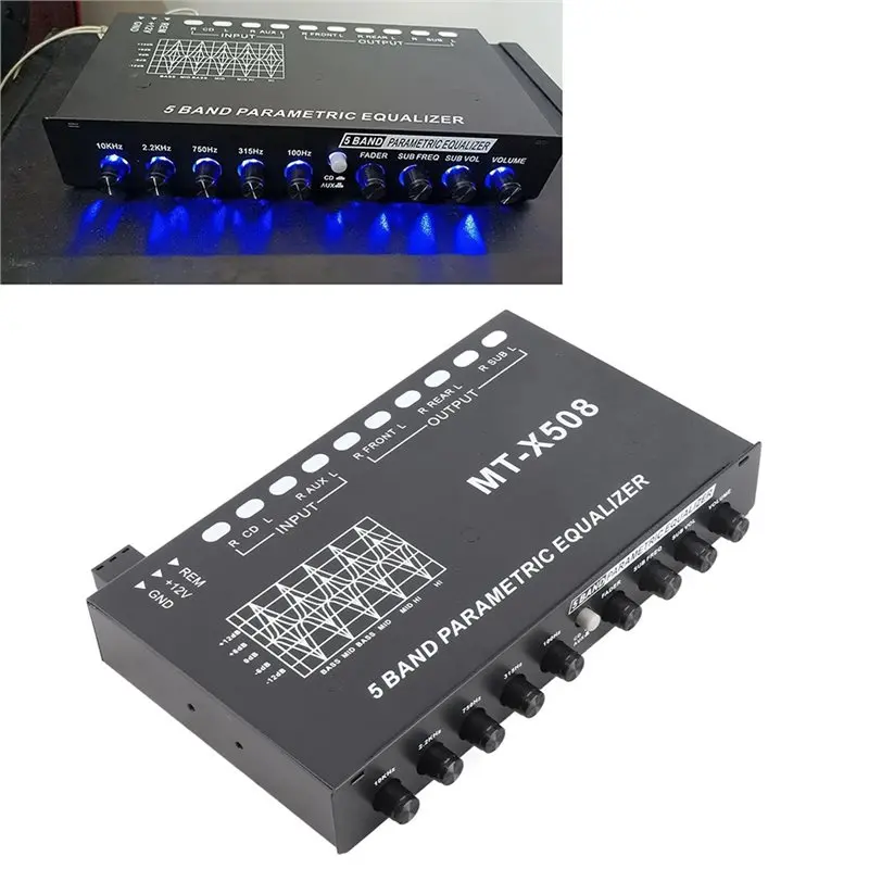 Picture 4: X508 Car Audio Equalizer 5 Band Parametric EQ For Car Stereo Tuning