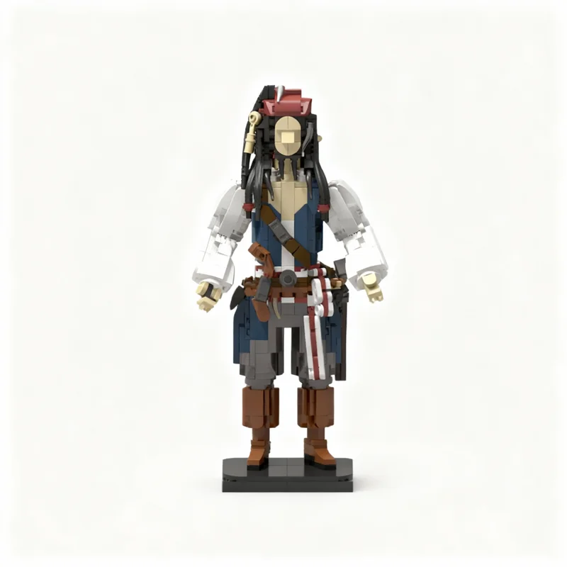 724-teiliges MOC Captain Jack Sparrow Figurine Disneieny Fluch der Karibik Modellbausatz Konstruktion Weihnachtsgeschenk Spielzeug