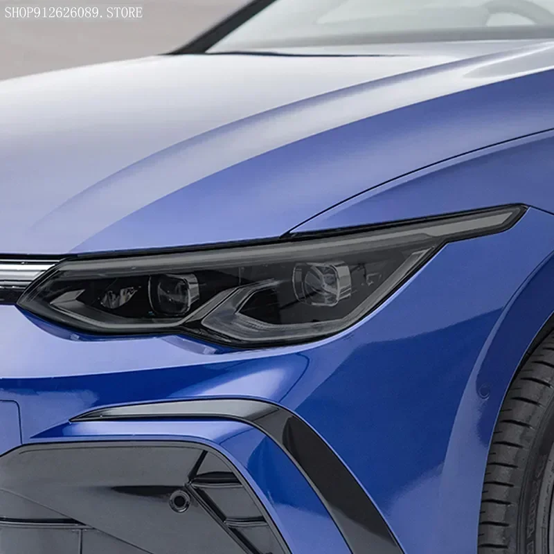 

2 шт. Защитная пленка для автомобильных фар дымчатый черный Оттенок Виниловая прозрачная наклейка из ТПУ для Volkswagen VW Golf 8 MK8 2020 2021