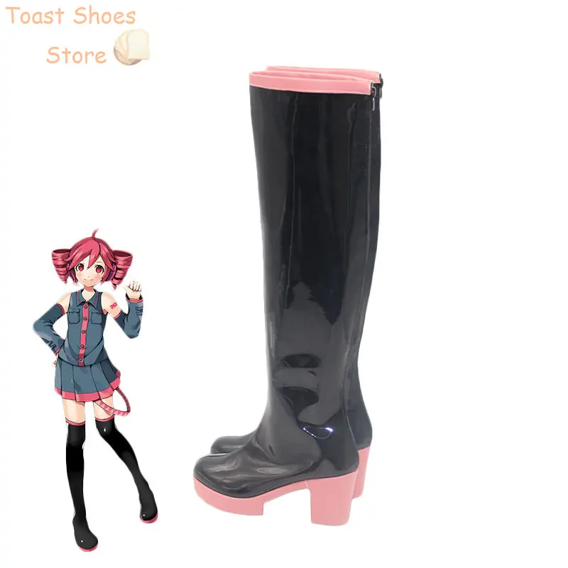 Teto Cosplay Schuhe Vtuber Cosplay Requisiten Pu Lederschuhe Halloween Karneval Stiefel Kostüm Requisite