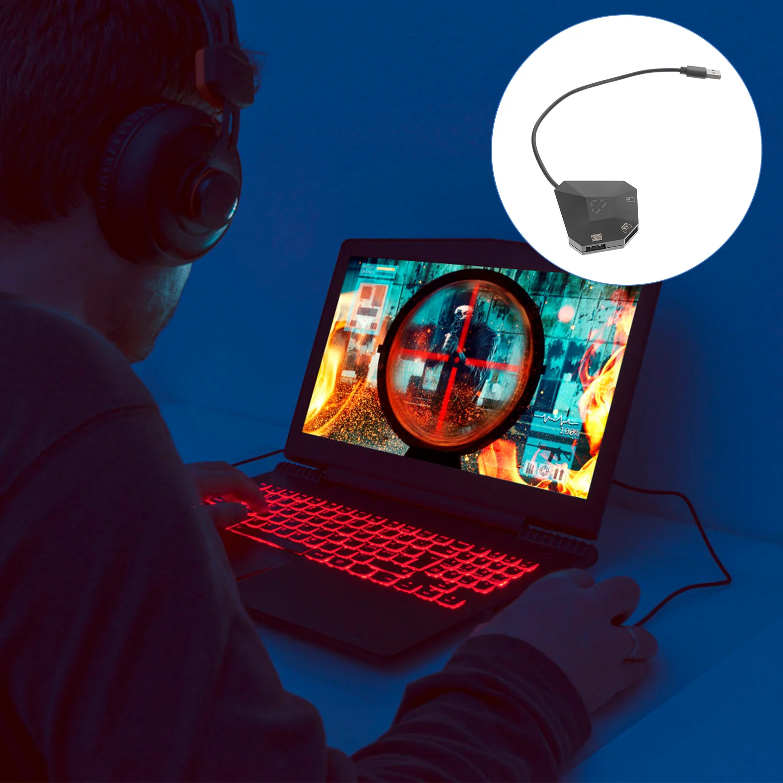 Picture 5: Game Keyboard Mouse Converter Adapter For Pc Console Portable Controller Support Multiple Platforms Usb Gaming Accessory