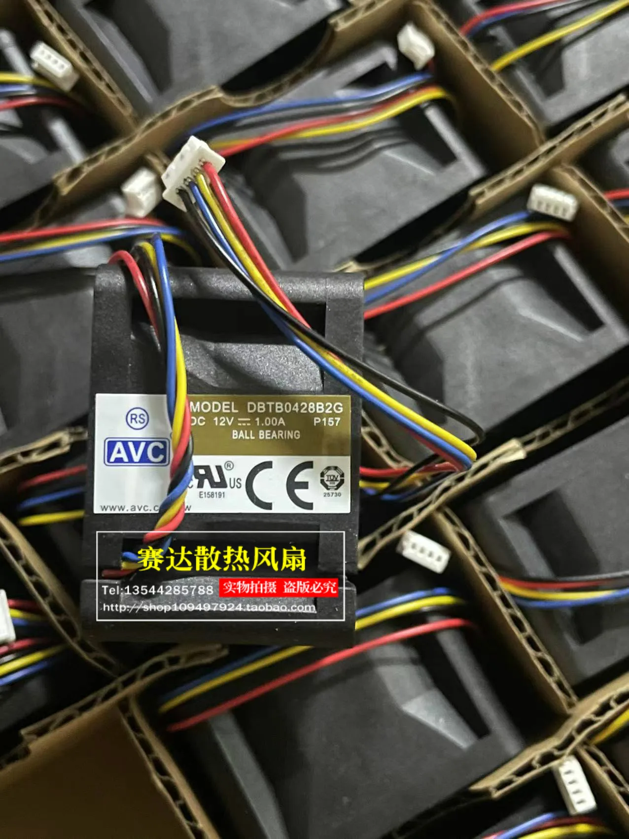 

NEW AVC 4028 12V 1.00A DBTB0428B2G 4 lines Wire Large air volume server Cooling Fan 40*40*28mm