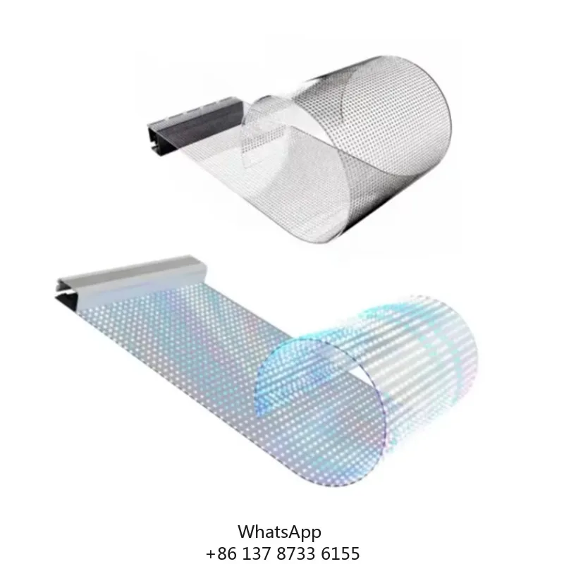 

Indoor Adhesive Transparent Flexible LED Film Crystal Screen Display Panel Transparent LED Film Screen For Glass