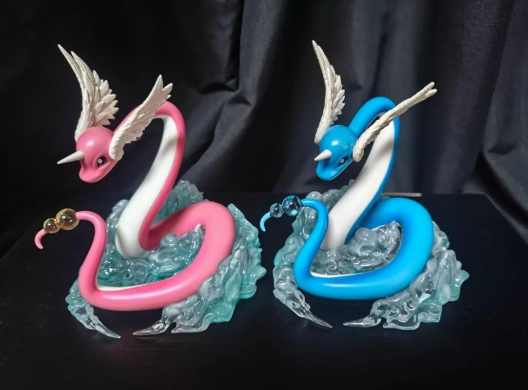 

Pokemon Anime Figure Samuel•Oak Dragonair Action Figure Purple Anime Peripheral Kawaii Desk Decor Toy Collect Model Gift ﻿