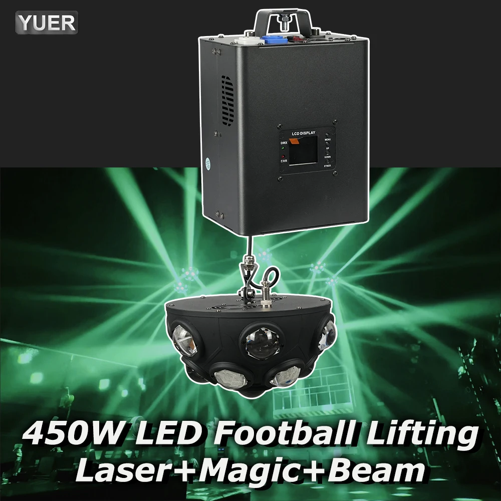 DJ Light 450w Football Lifting Moving Head Beam Laser Magic Stage Lighting Lift Ball RGBW Dmx Lights DJ Disco Club Bar Party