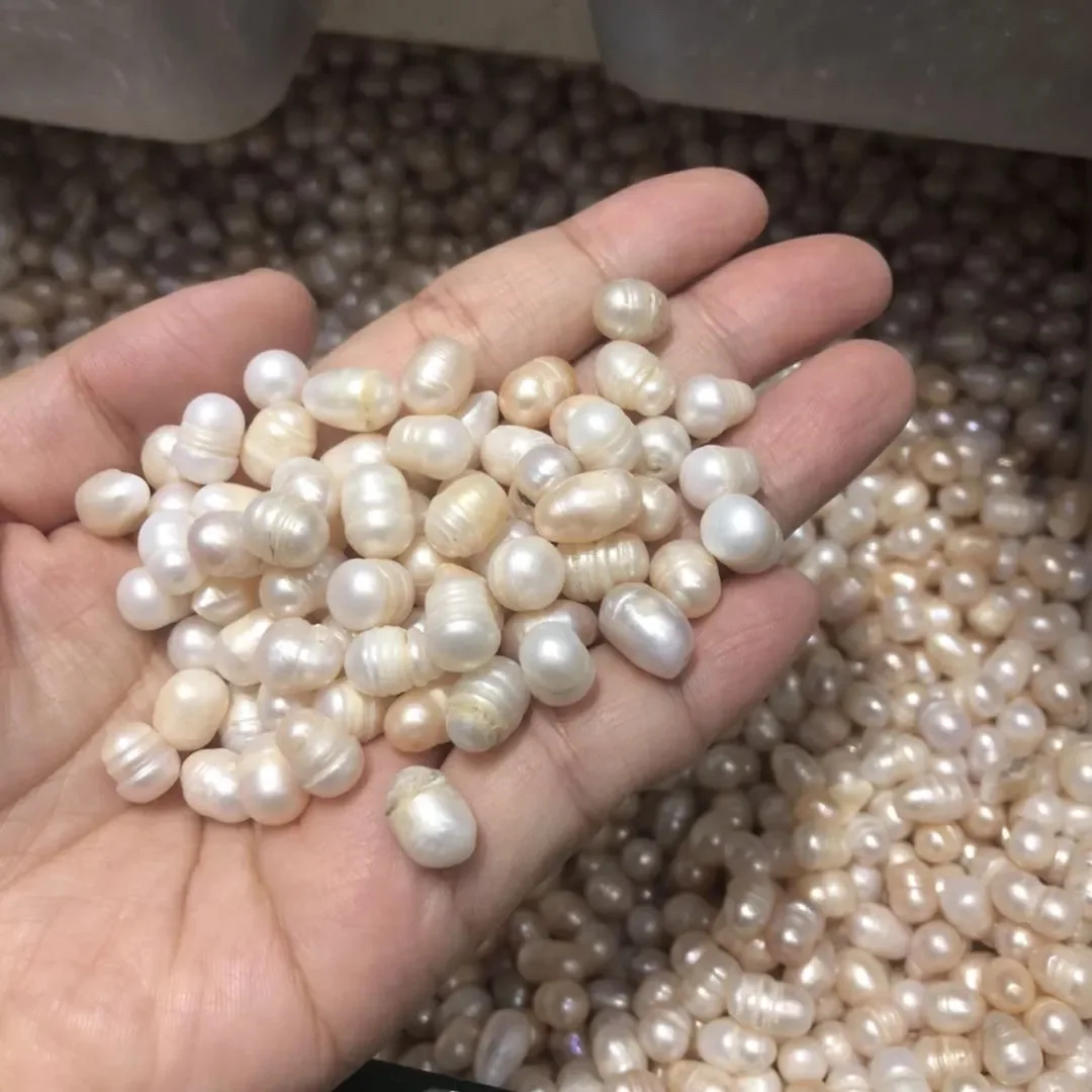 100g 7-12mm Natural Pearl Quartz Crystal Rough Polished Gravel Specimen Tibet  natural stones and minerals free shipping