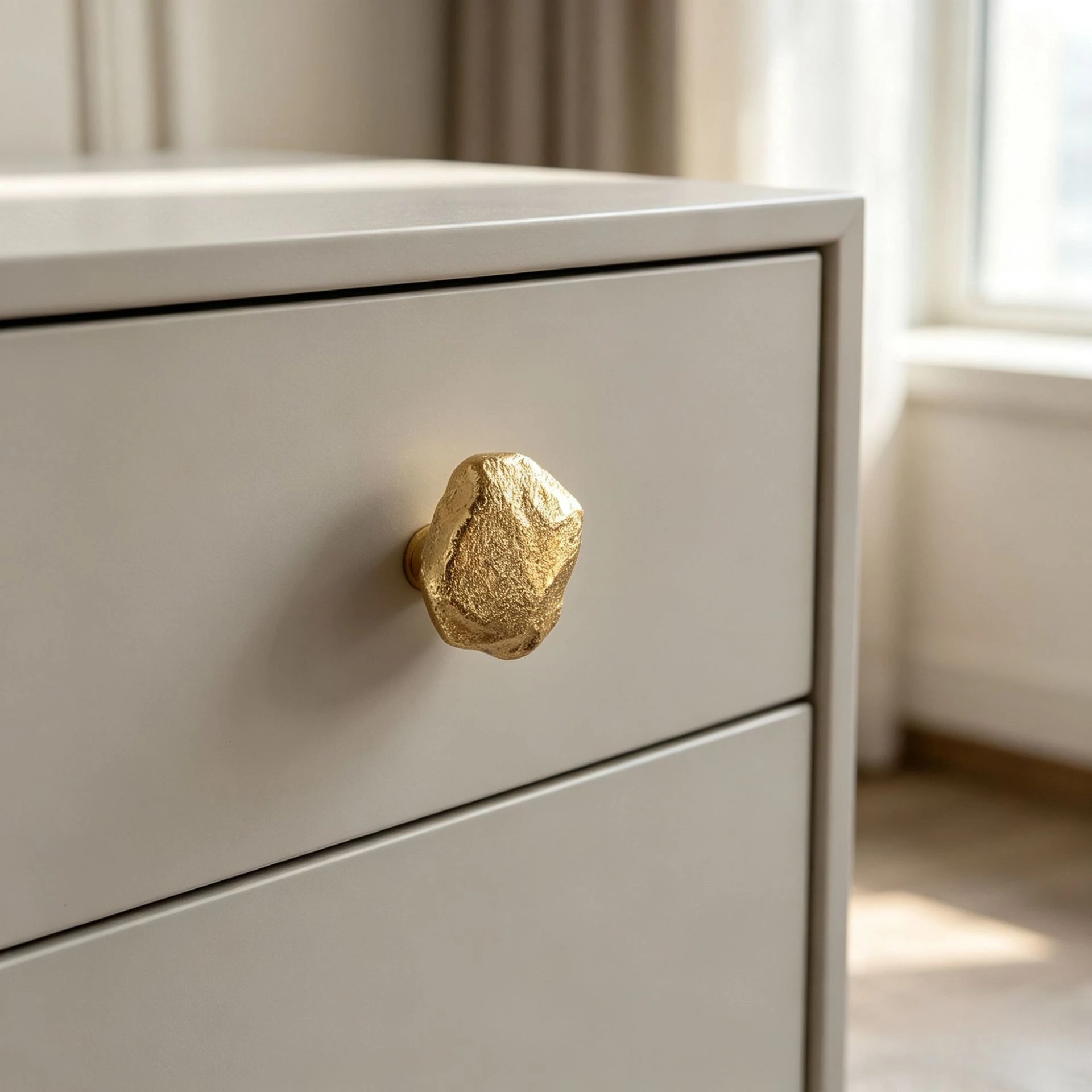 BCD-Brass Cabinet Pulls Door Handles Stone Modeling Cabinet Wardrobe Drawer Knobs and Furniture Hardware Irregular Handles