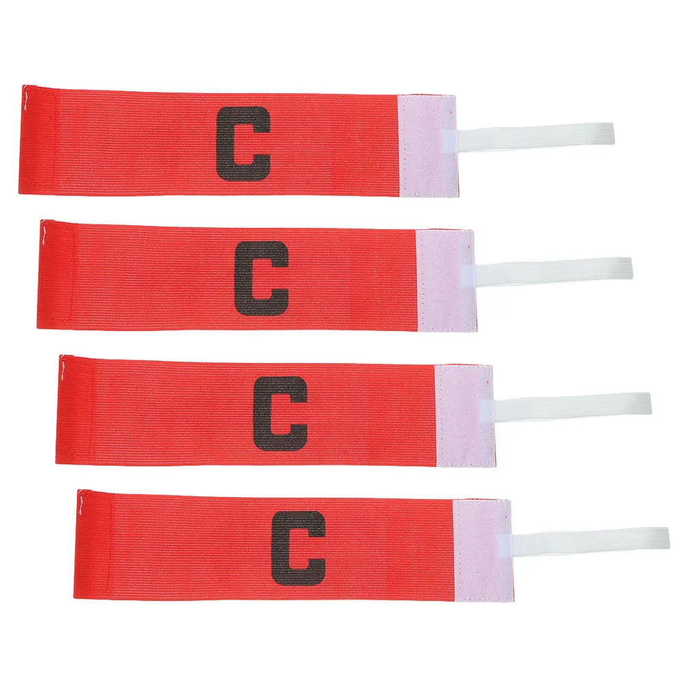 

4pcs Captain Armb s Durable Flexible Bright Colors Professional Sports Game Leader Soccer Team Arm Signs