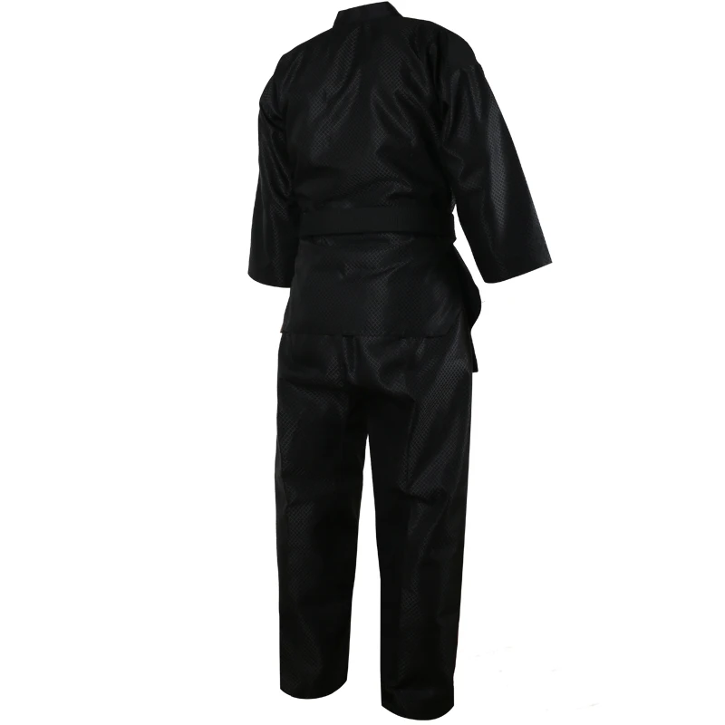 Black Taekwondo Uniform Dobok Adult Kids Male Female Taekwondo Dobok Cotton Suits Jodo Uniform Taekwondo Clothes Tae Kwon Do Set