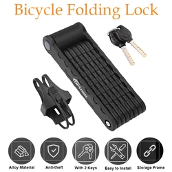 Toptrek Bicycle Lock Foldable Bike Lock MTB Road Fold Lock High Security Anti-Theft Scooter Electric E-Bike Bicycle Accessories