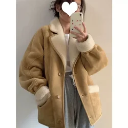 Suede Short Coat Women Fall/Winter Lamb Wool 2023 New Little Fragrance Wind Fur in One Sleek Early Winter Commute Lamb Fleece X1