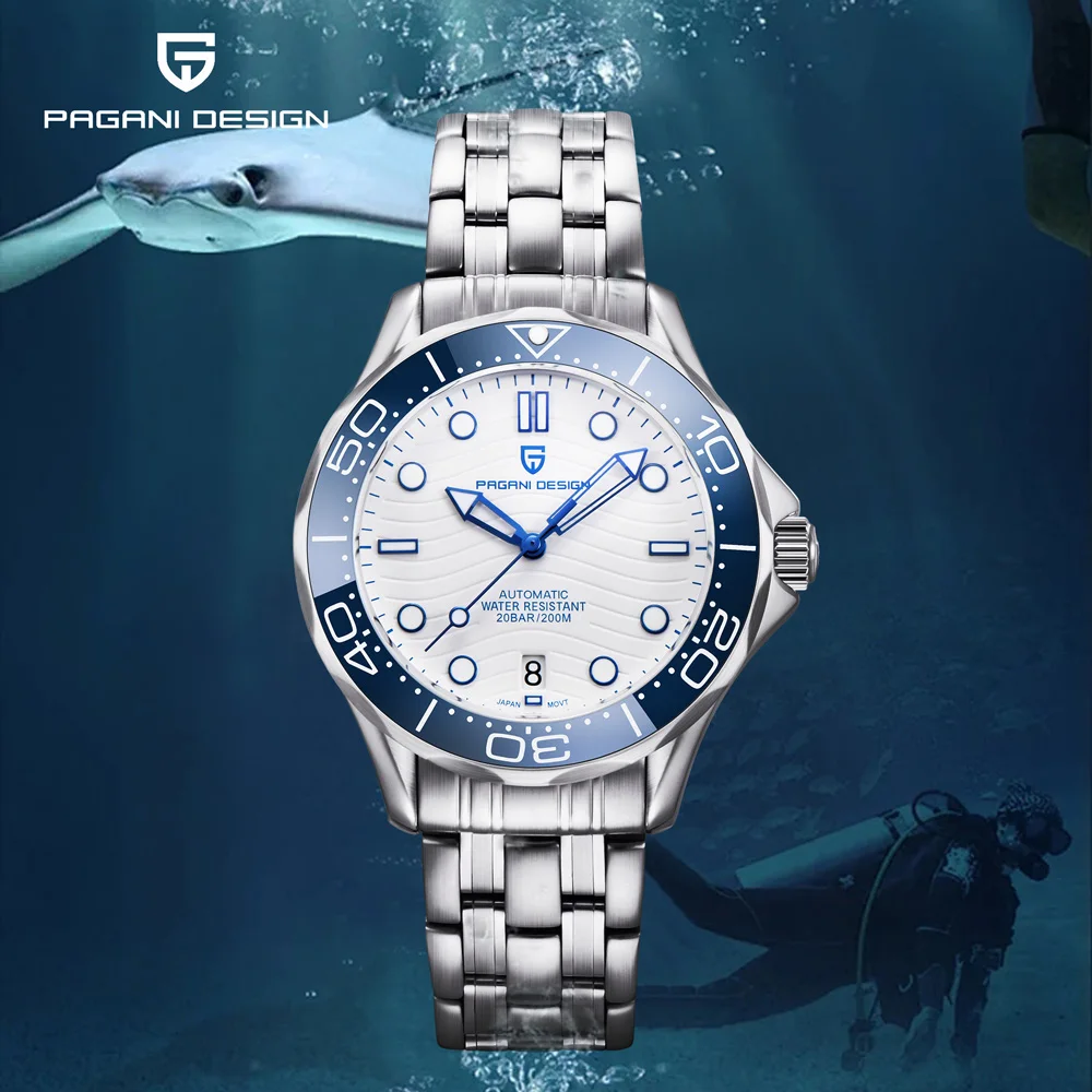 2026 New PAGANI DESIGN Watches 200m Waterproof Luxury Mechanical Watch For Men Top NH35 Movement Stainless Steel Sapphire  Watch