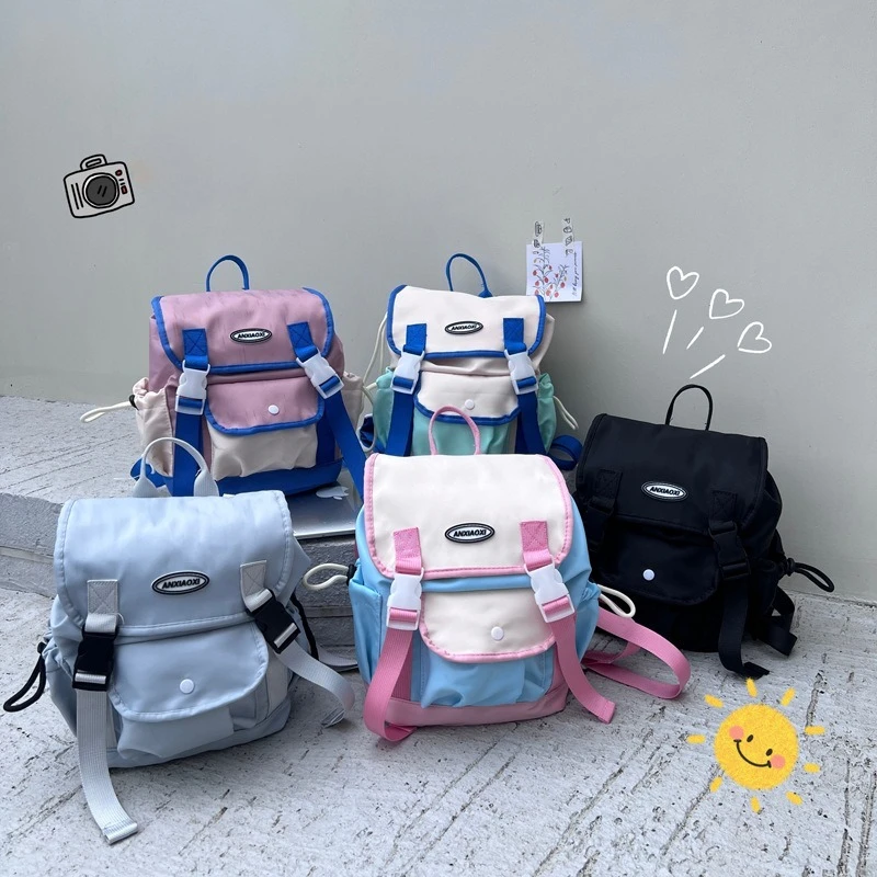 

Kids Backpack Contrasting Lightweight Small Cute Backpacks Canvas Backpack Toddler Backpacks School Bags Sports Bags Mochila Sac