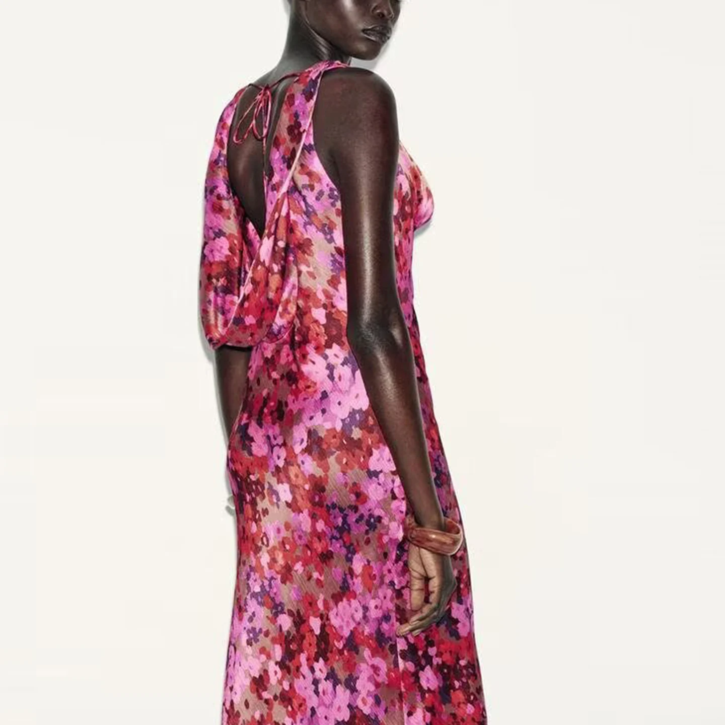 Z Mujer Faion Estampado floral Midi Dr Casual Sle Svel Dr Ele Aosphere Señoras Dr Temporada de otoño