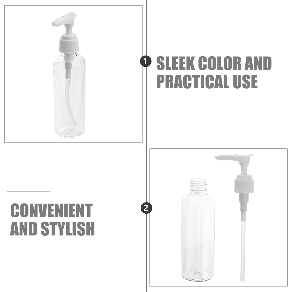 5 個の耐久性のあるプレスポンプボトル詰め替え可能なシャンプーディスペンサー 100 ミリリットルポンプボトル空のボトルボディウォッシュボトルソープディスペンサー