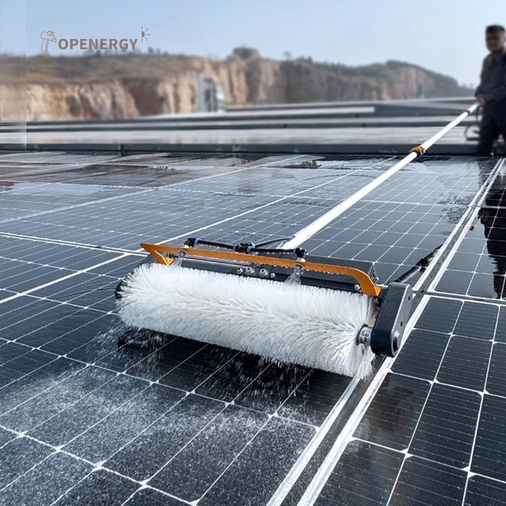 

Solar Rotating Brush Cleaning Machine Photovoltaic Window Cleaning Kit with Reusable Tools Panel Cleaning Toolset