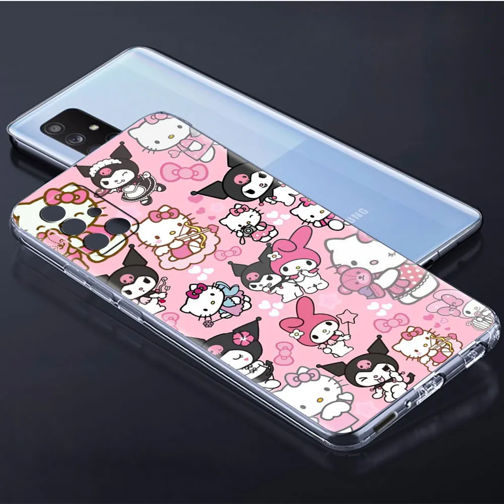 Clear Case Voor Samsung Galaxy A52 A12 A51 A32 A21s A71 A32 A22 50 A70 A31 A72 5G Telefoon cover Kuromi My Melody