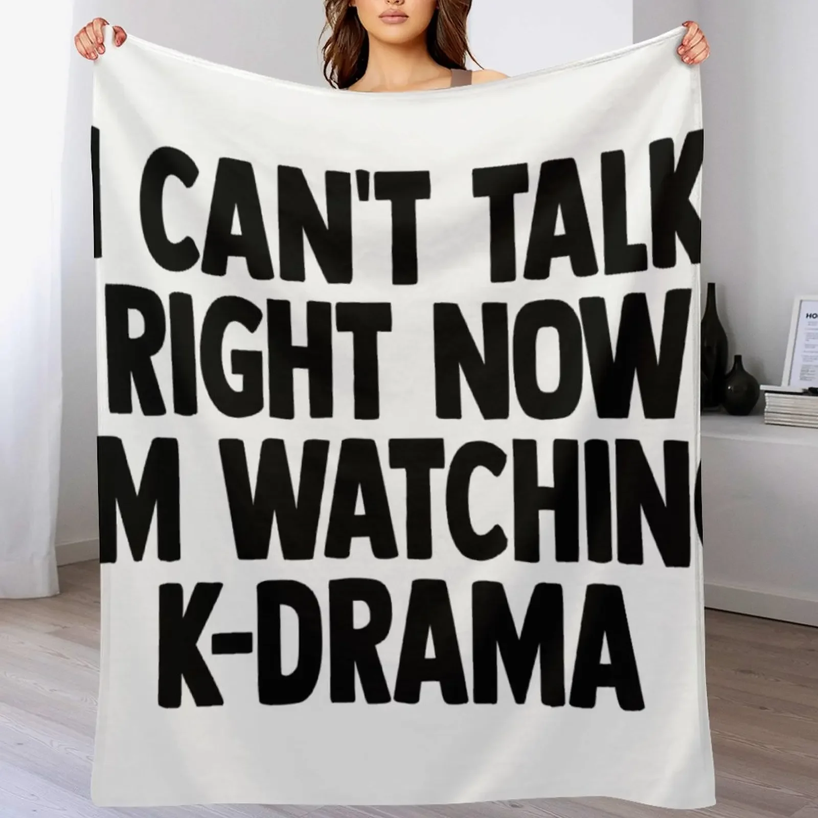 

I'm Watching K-Drama Throw Blanket Plush Designers Hairys Sofa Throw Blankets