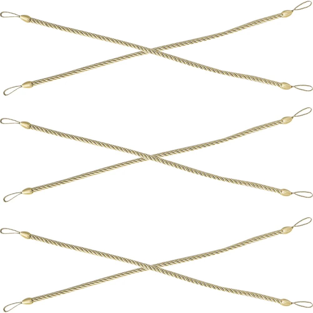 

6Pcs Curtain Tieback Decorative Strap Reliable Curtain Buckle for Bedroom Living Room Office Window Drapery Holdback Clips