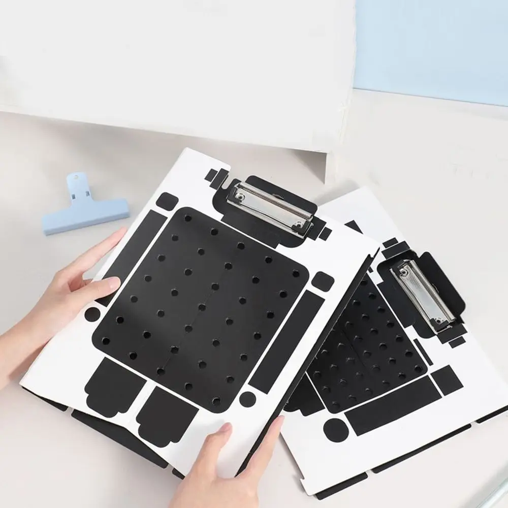 Creative Plastic Robot Shape Paper Clipboard Foldable Large Capacity A4 File Folder Can Be Vertical Writing Pad Student