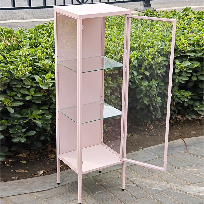 Household storage display cabinet Color blind box model Figure corner storage cabinet Living room storage display glass pain cab