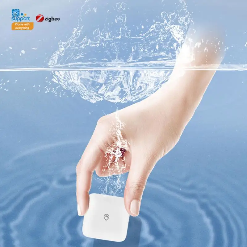 Ewelink Zigbee Immersie Sensor Smart Water Lek Alarm Detector Afstandsbediening Overstromingssensor Smart Home Water Overflow Alarm