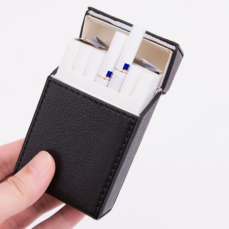 1Pc PU Leather Cigarette Case for Tobacco Storage Box Holder for Holding up to 20 Cigar Protective Cover