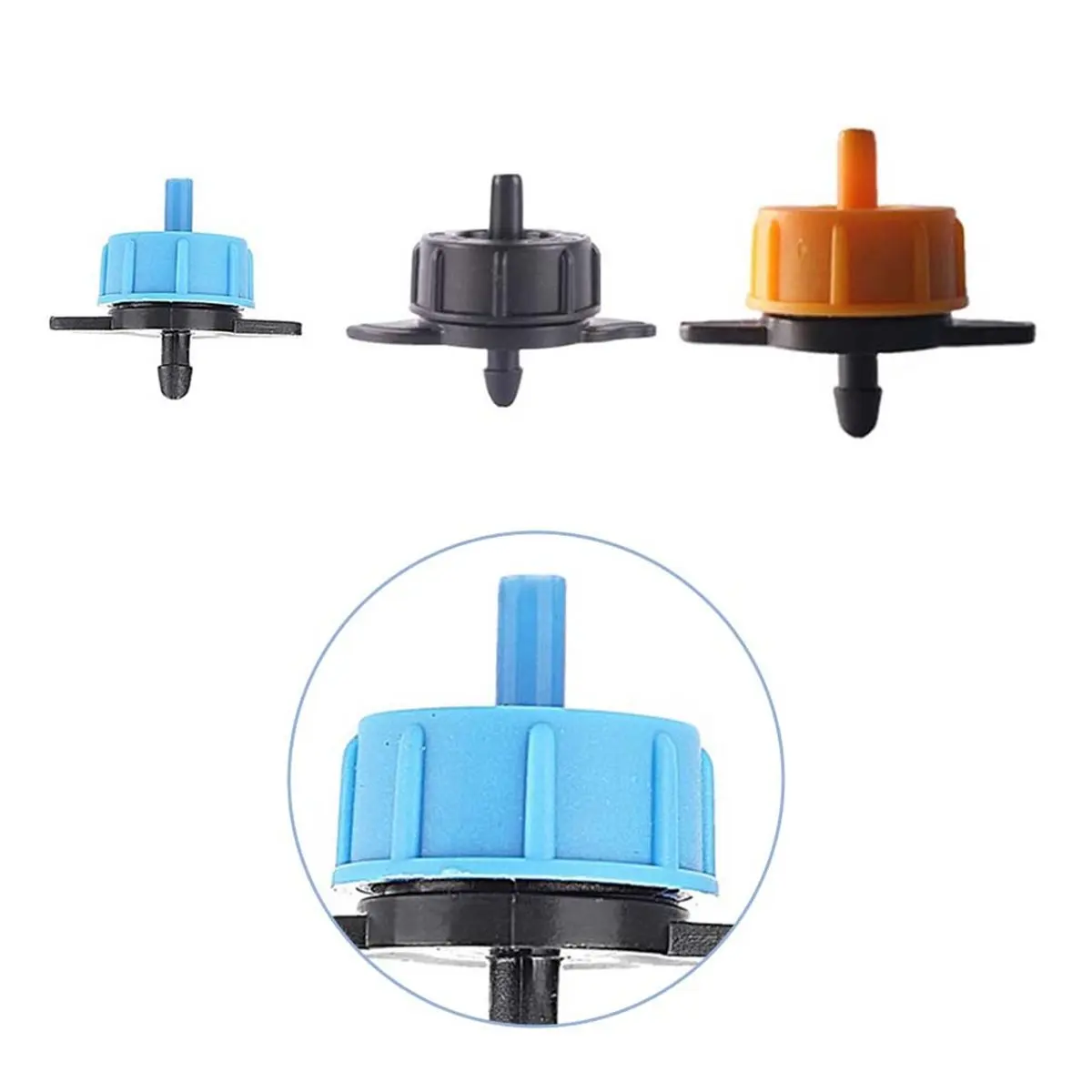 200pcs Pressure Compensating Drip Emitters 2L/4L/8L Drip Irrigation Emitters Garden Irrigation System 2L