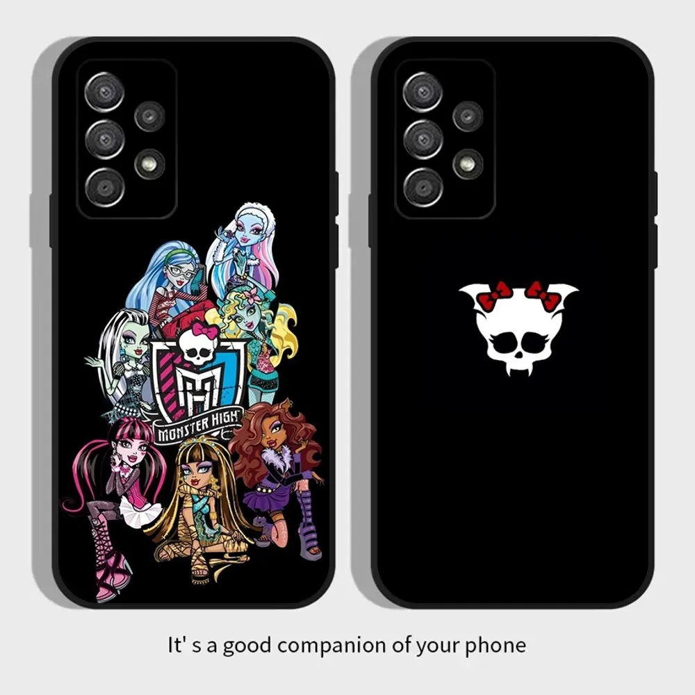 Cartoon M-Monster High Phone Case For Samsung Galaxy A13,A21s,A22,A31,A32,A52,A53,A71,A80,A91 Soft Black Cover