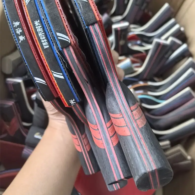 プロ仕様カーボン卓球ラケット高弾性ショートハンドルロングハンドル横型試合専用ピンポンパドル