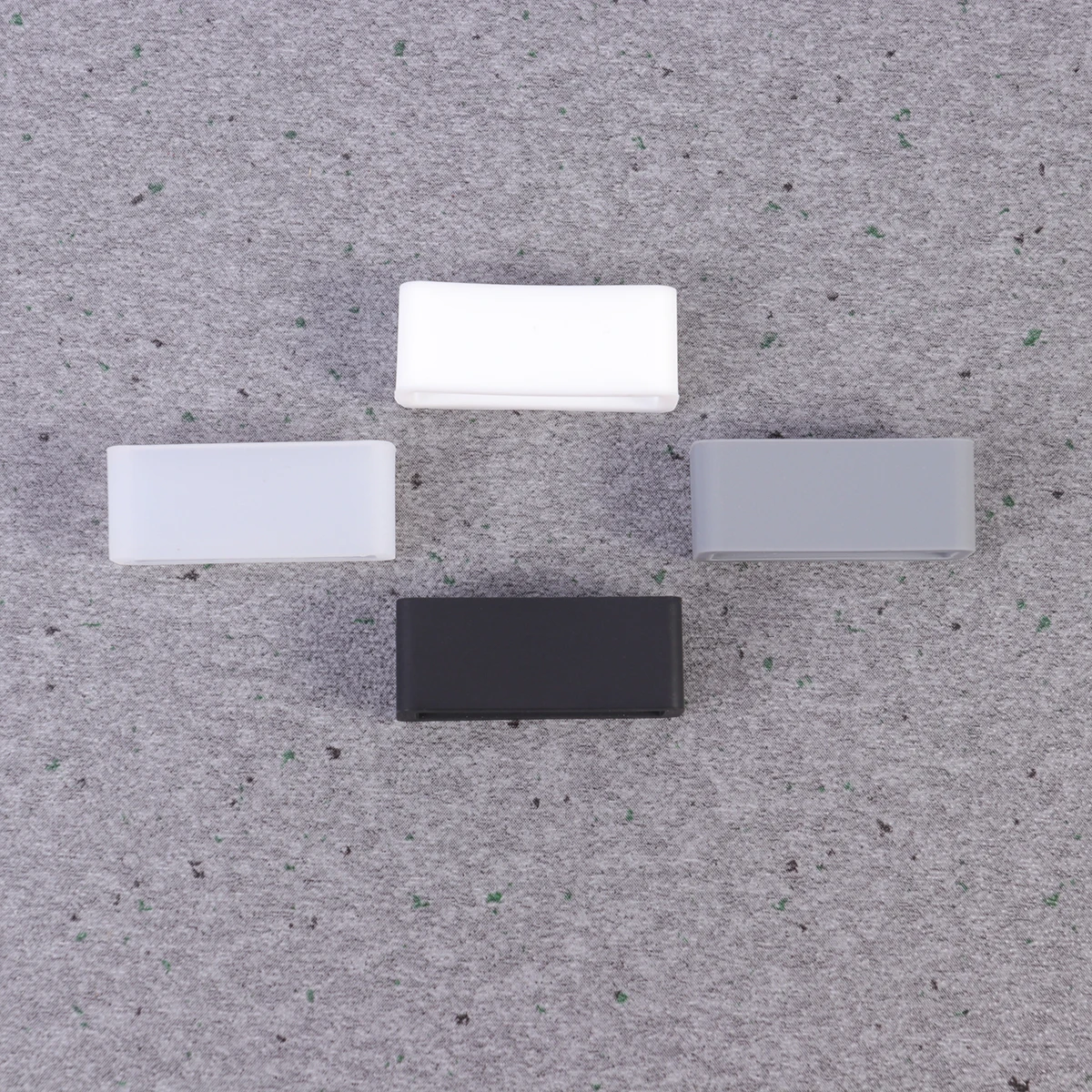

4 Pcs Looping Plastic Bezel Activity Silicone Bezel Strap Buckle Bright Color Soft Replacement Fits Most Watches