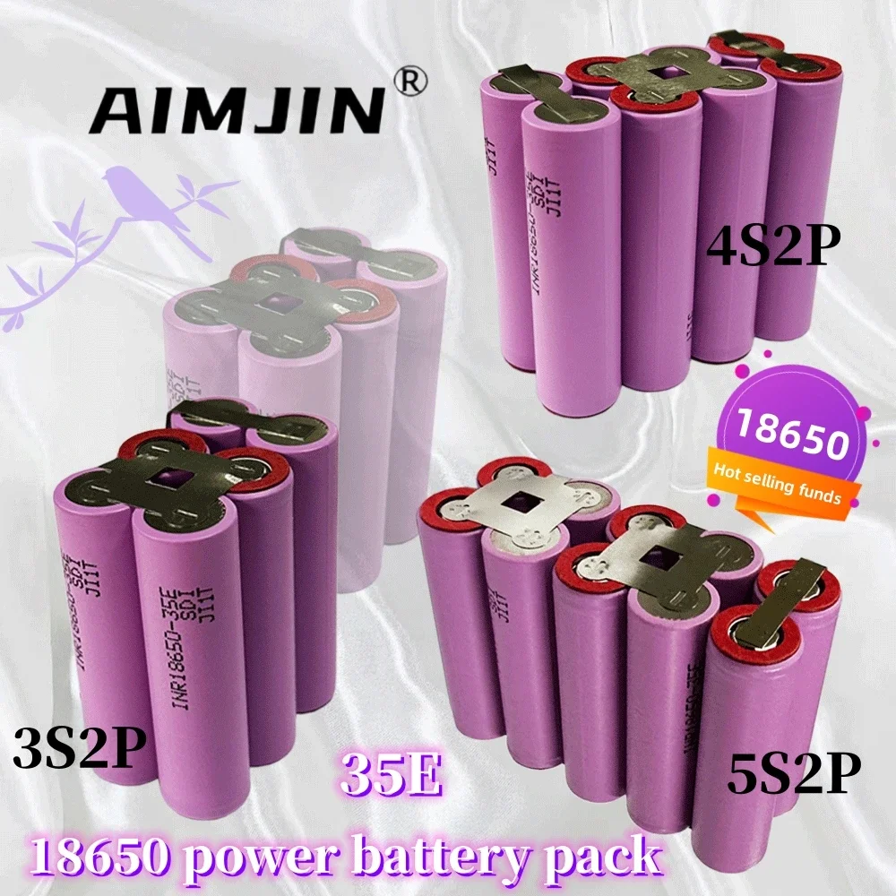 

18V 7.0ah screwdriver customized battery 10.8V-18V 7000mAh INR18650-35E series connection 18650 battery pack,