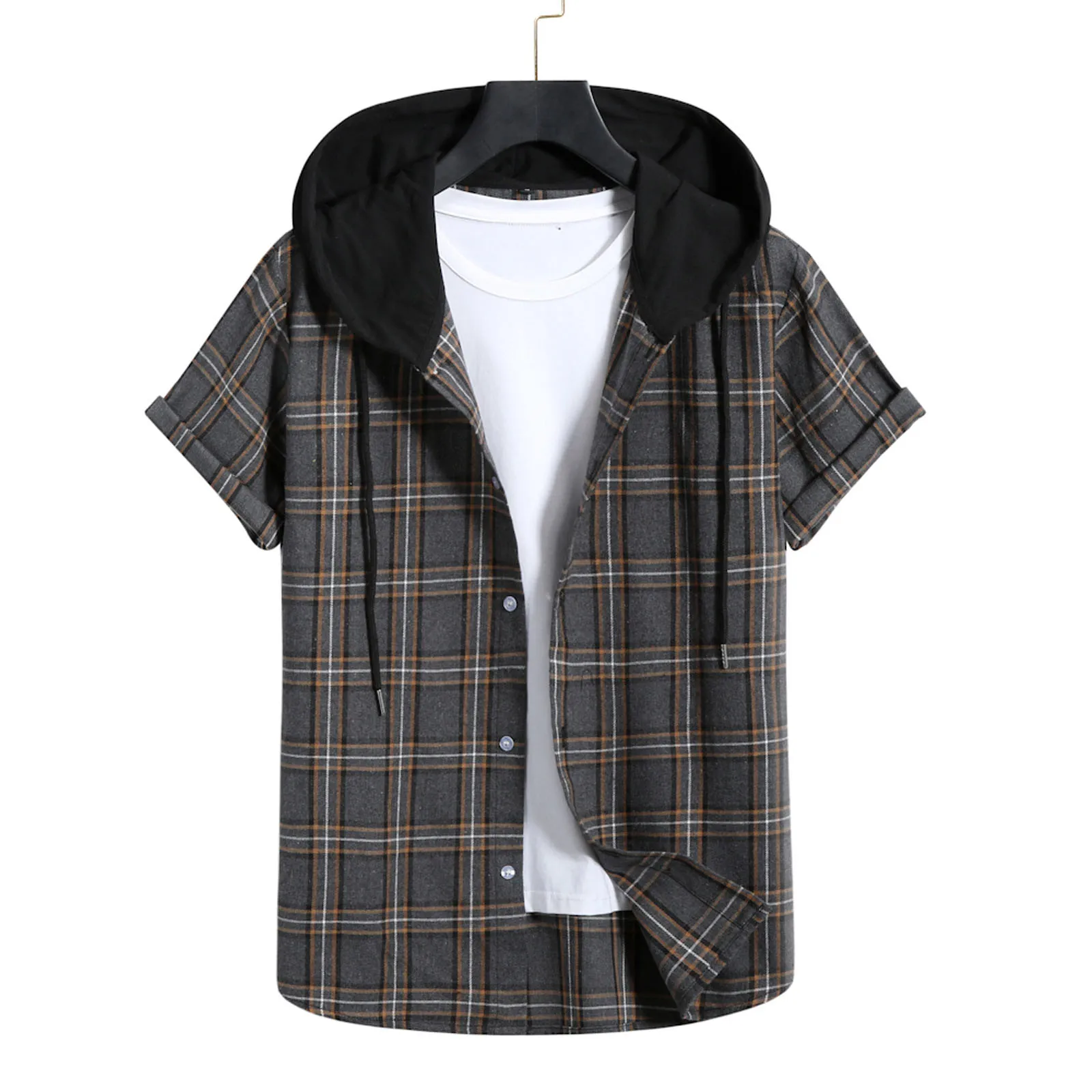 Camisa con capucha DailyBasic para hombre, Top holgado, ropa de playa, estampado 3D