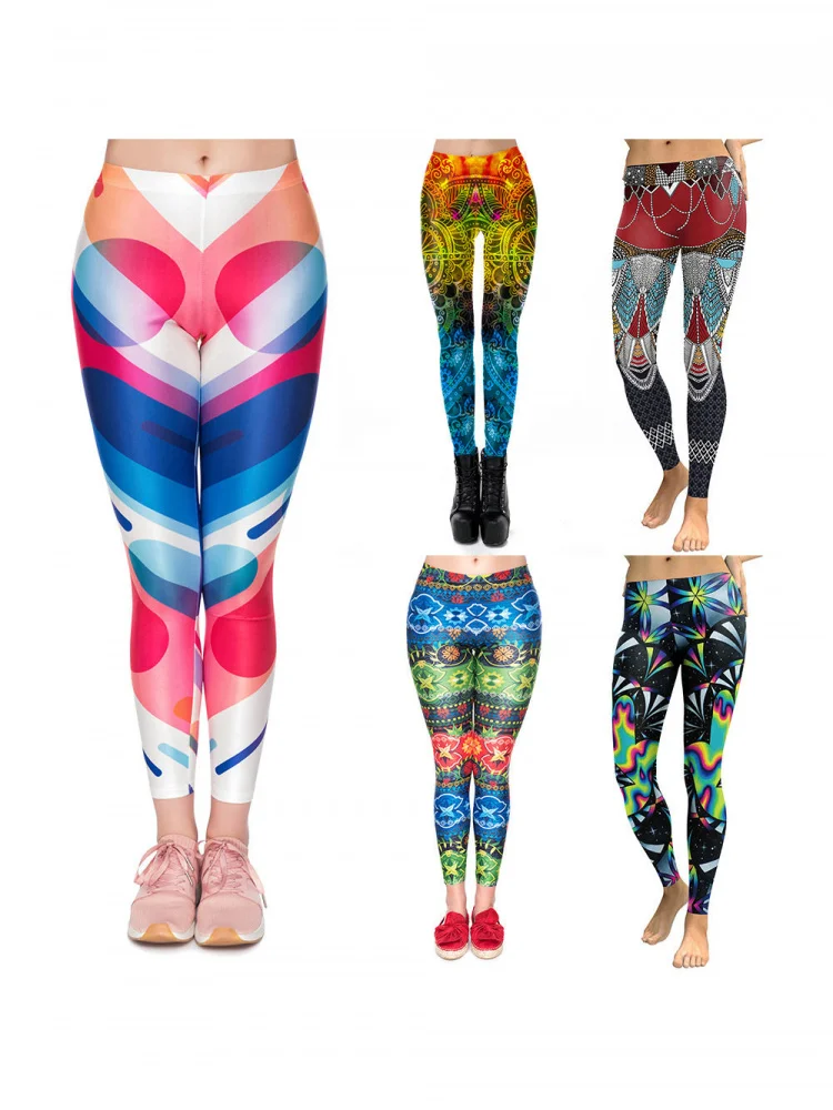 

High Waist Digital Print Halloween Pattern Elastic Neutral Tight Fit Long Pants Bottoming Trousers for Women Casual High Butt...