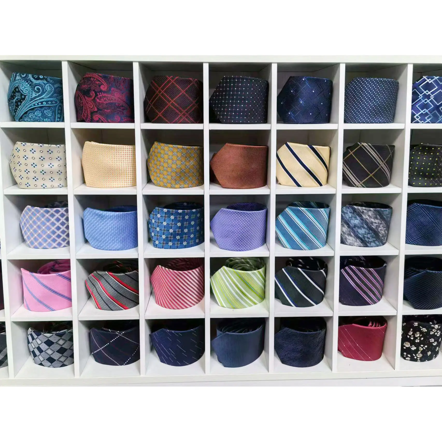 Hochwertige Hochzeitskrawatten für Männer, modisch, neuer Stil, blauer Streifendruck, Krawatten, tägliches Büro, Bekleidung, Accessoires, Geschenk für Männer – Detail 1