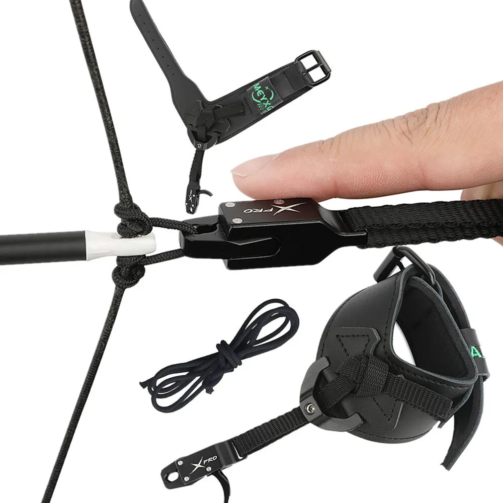 

Archery Caliper Release Aid Compound Bow Wrist Strap Shooting Arrow Trigger Wristband Thumb Gripper Caliper Bow Accessories