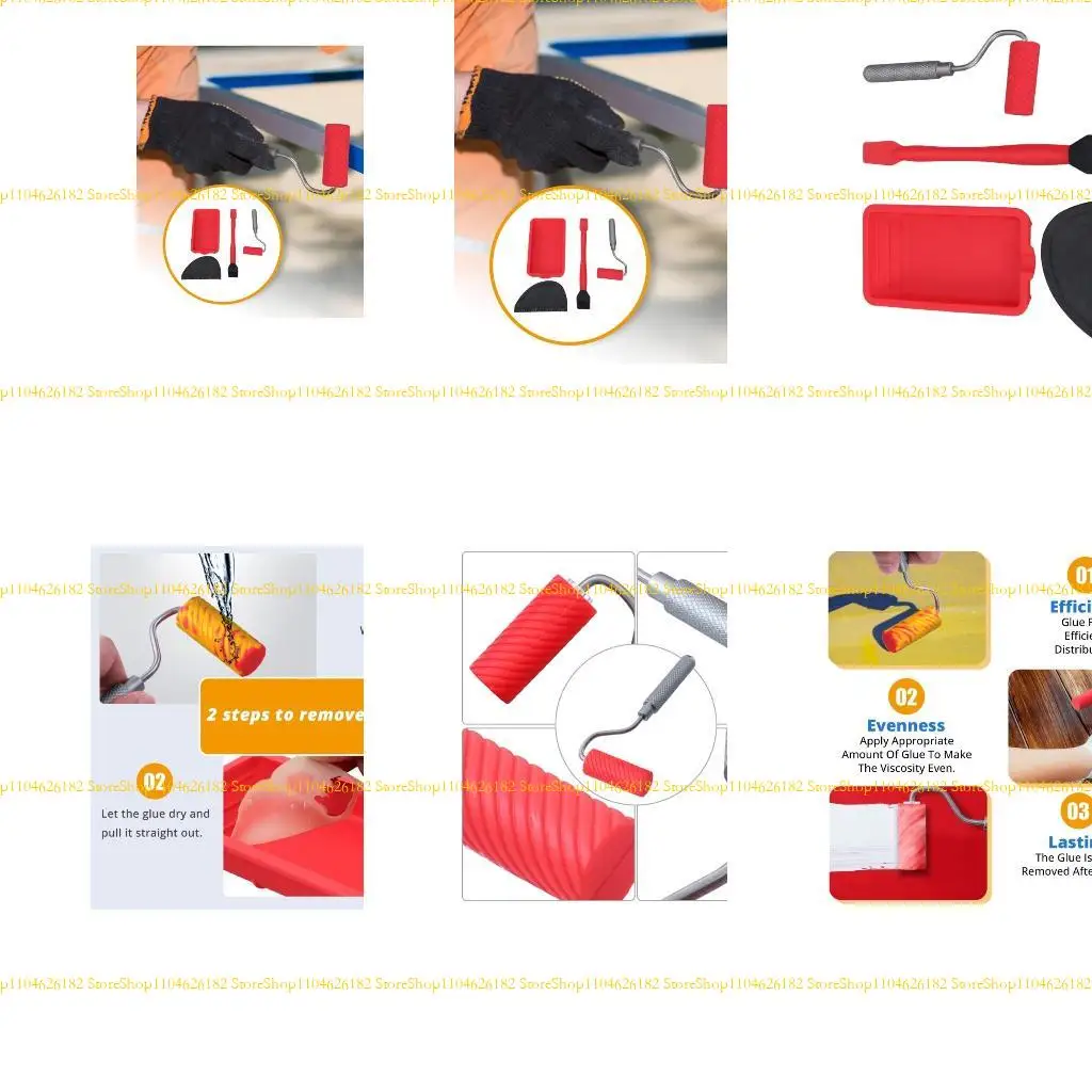 

Q2Q4 Краска набор набора силиконового ролика с набором кистей с подносом легко чистить силиконовую щетку для профессионального