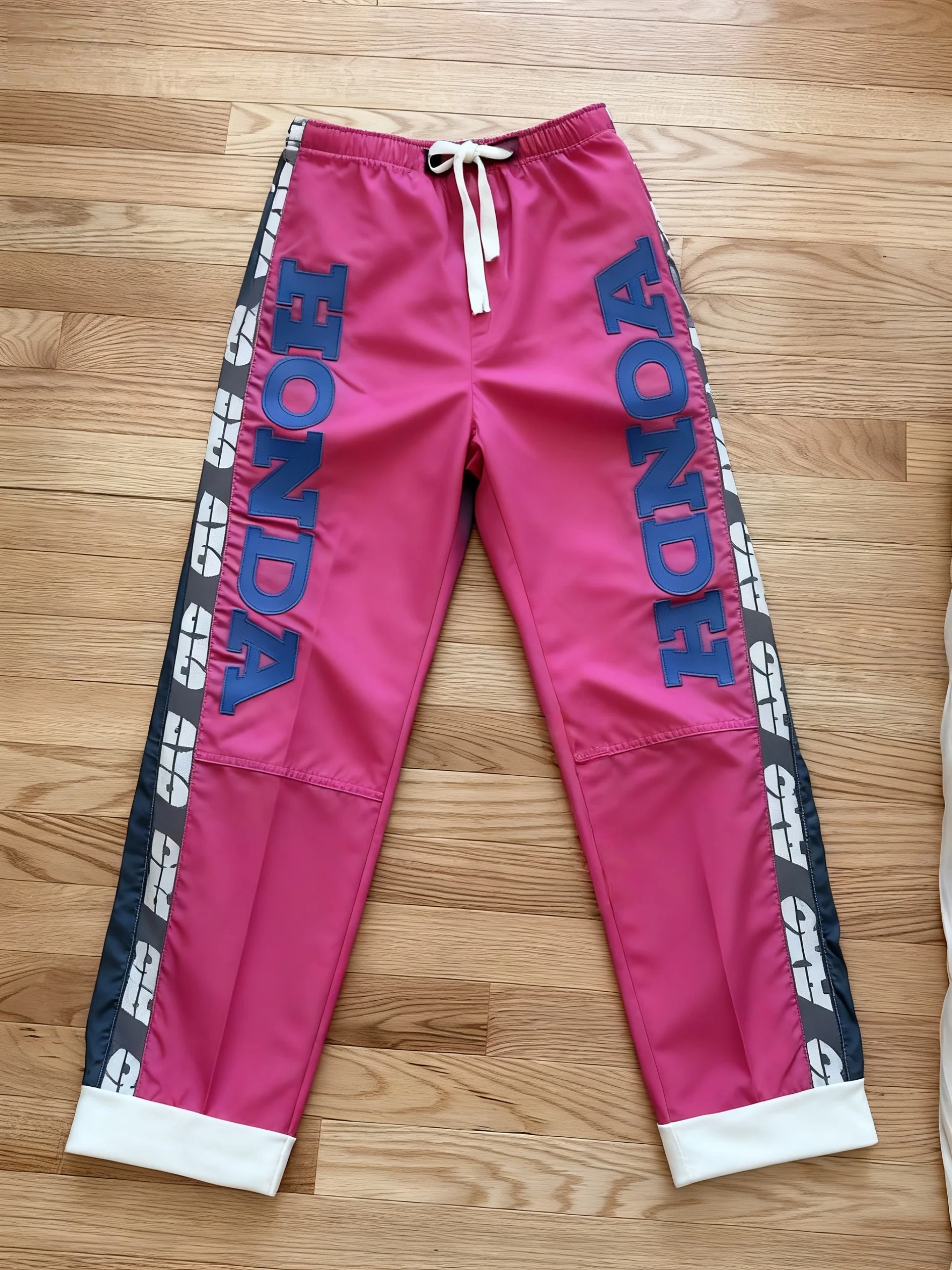 

ВИНТАЖНЫЕ СПОРТИВНЫЕ БРЮКИ HONDA Гоночные брюки Повседневные спортивные брюки Весна Осень Свободные быстросохнущие удобные дышащие мотоциклетные брюки