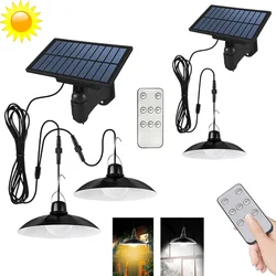 Lampada a sospensione solare IP65 lampada a energia solare a Led impermeabile con lampadario telecomandato campeggio luci a sospensione da giardino all'aperto