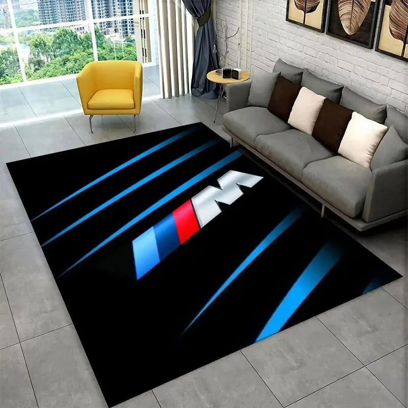 Racing Car B-BMW Retro Non-Slip Area Rug for Living Room,Bedroom,Playroom,Soft Carpet Floor Mat Home Decor Rug  Room Gift