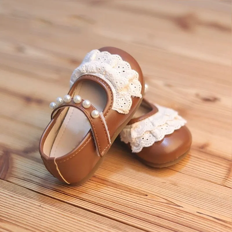 

Children Leather Shoes for Girls 2025 Autumn New Fashion Korean Style Soft Bottom Anti-slippery Versatile Princess Baby Shoes
