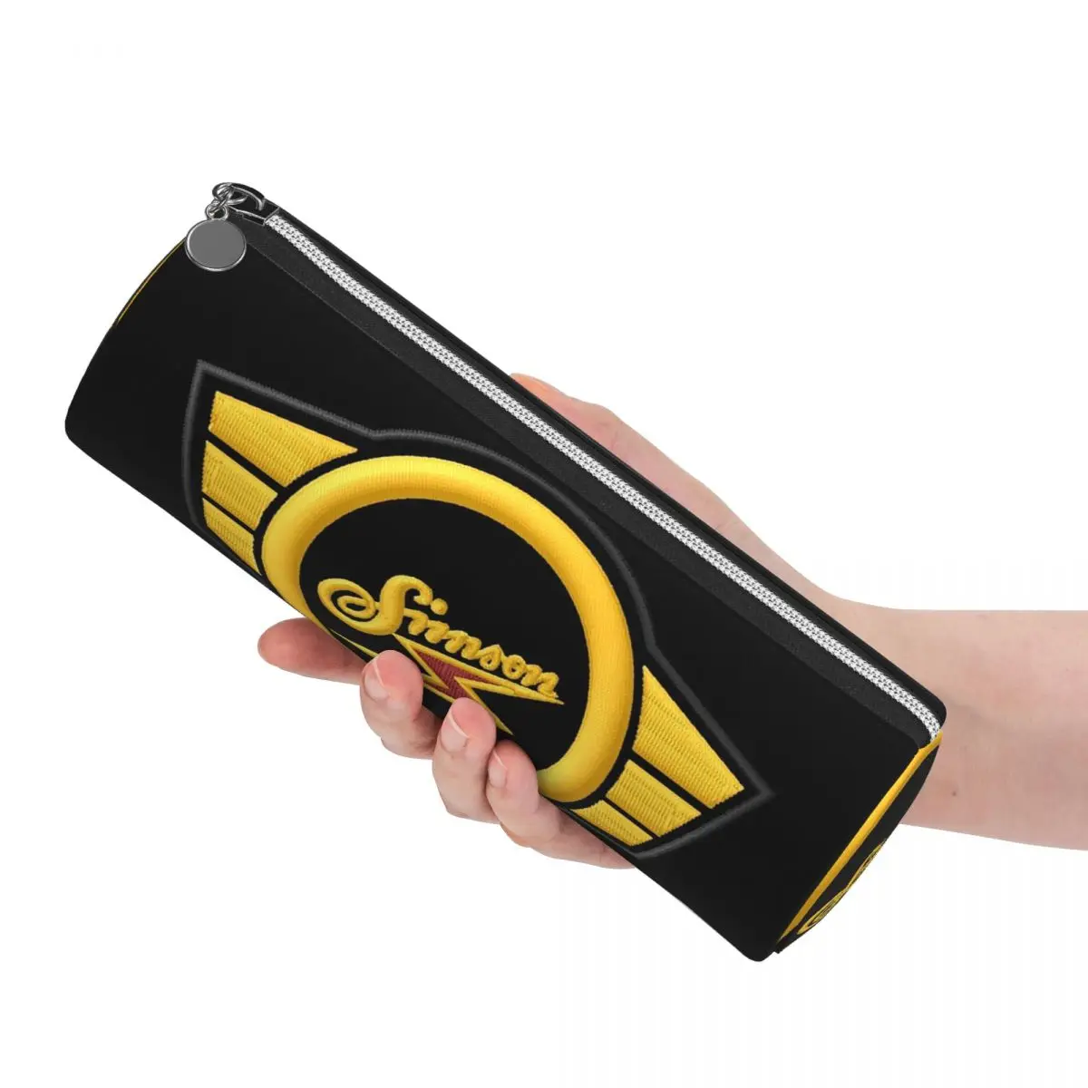 Motorcycle S-Simsons Pencil Case Pencil Pouch Cylinder Pen Box Pencil Bag for Kids School