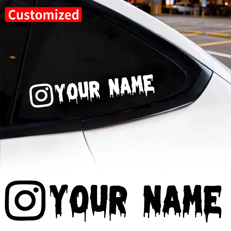 Picture 5: 1PC User Name Blood Custom Personalized Instagram Motorcycle Stickers Waterproof DIY Fuel Tank Helmet Car Bicycle Vinyl Decals