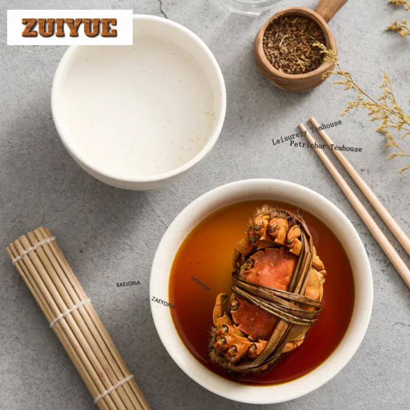 HOYIHM White High-foot Serving Plate Luxury Soup Plate Refreshment Fruit Plate Dish Pasta Sashimi Tray Japanese Cuisine Dishware