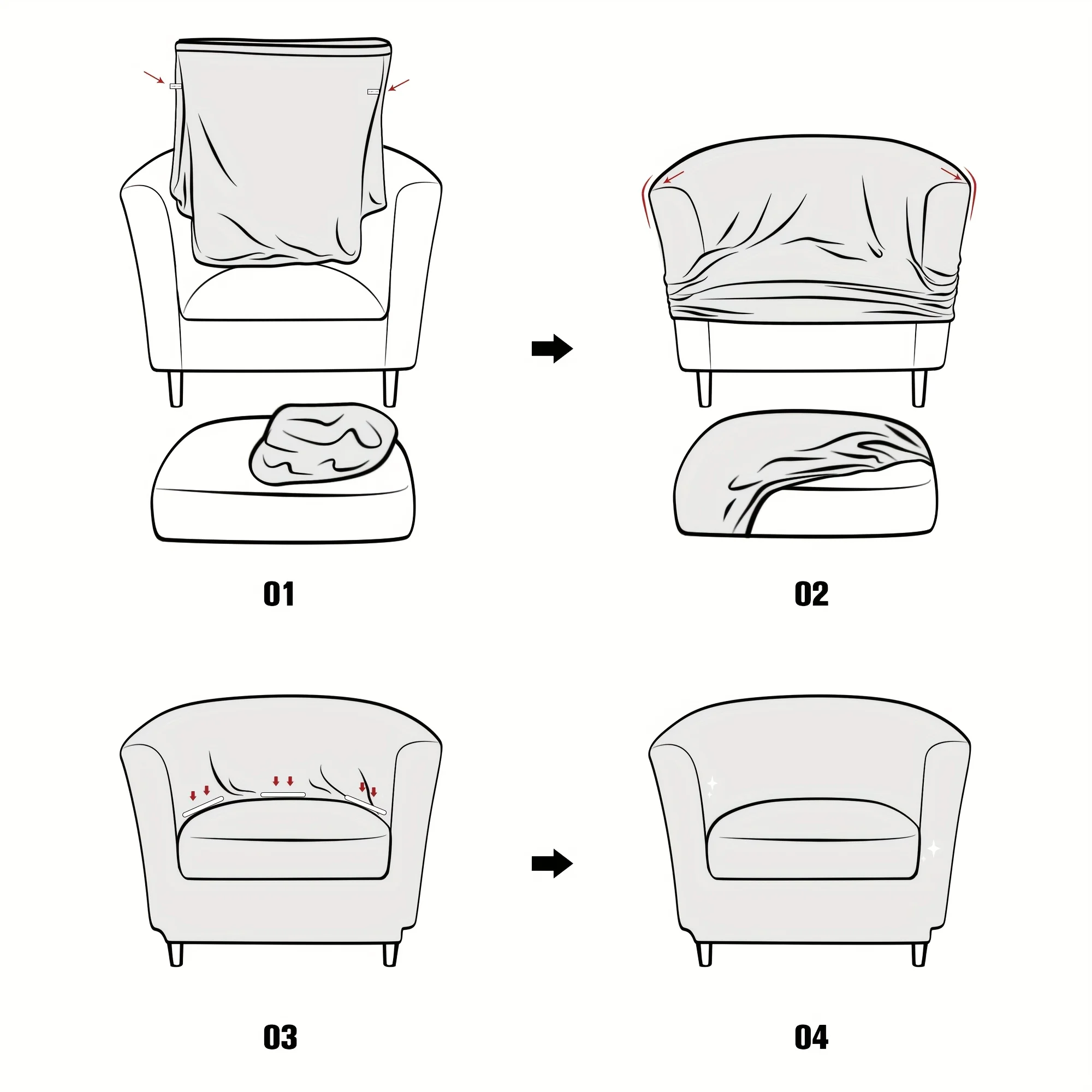 2pcs/Set Home Hotel Stretch Windmill Twill Jacquard Club Single Sofa Cover with Cushion Armrest Small Sofa Cover