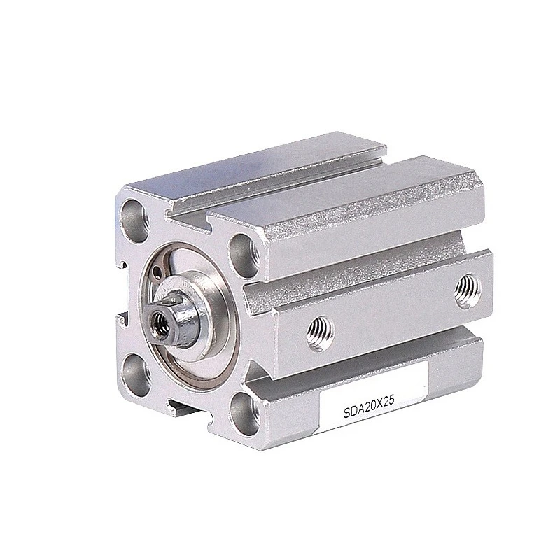 SDA20 SDA25 Series Compact Thin‑Type Pneumatic Cylinder SDA20X20‑40 SDA25X20‑100‑S‑B Double‑Acting Air Drive Component
